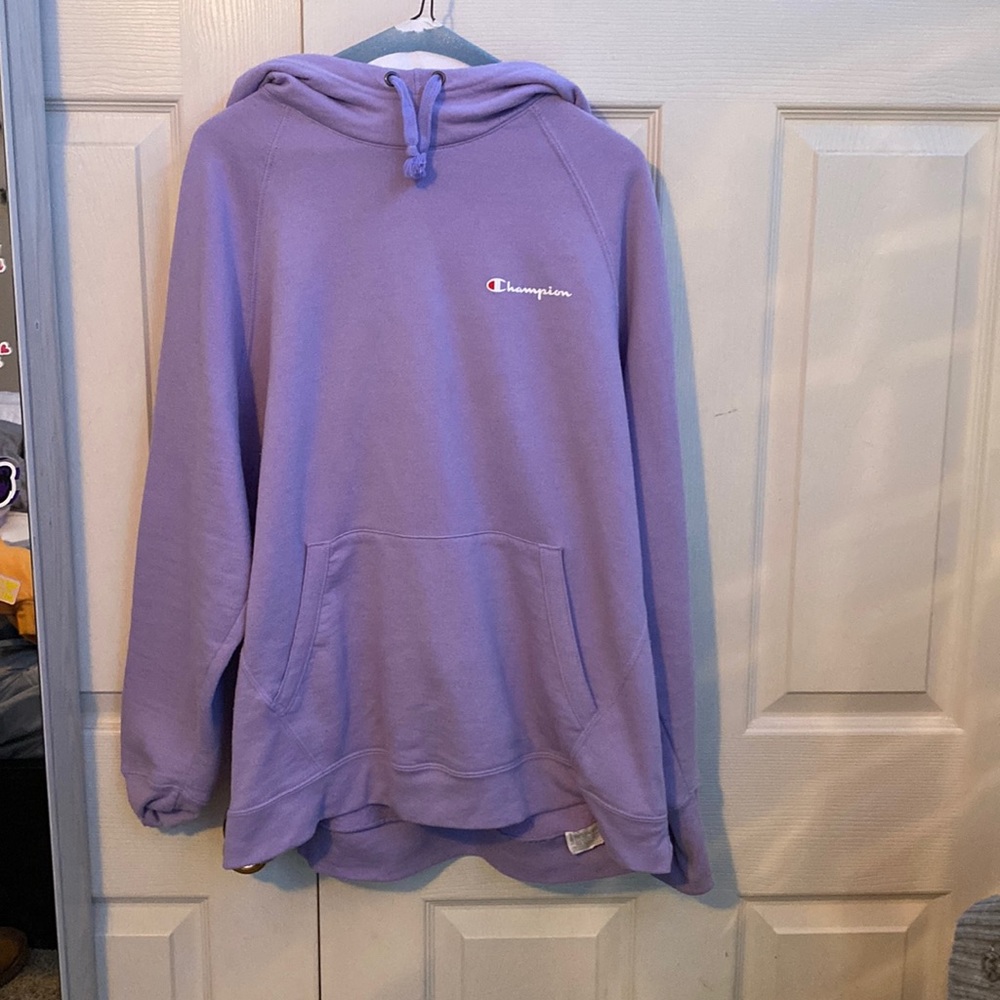 purple champion hoodie